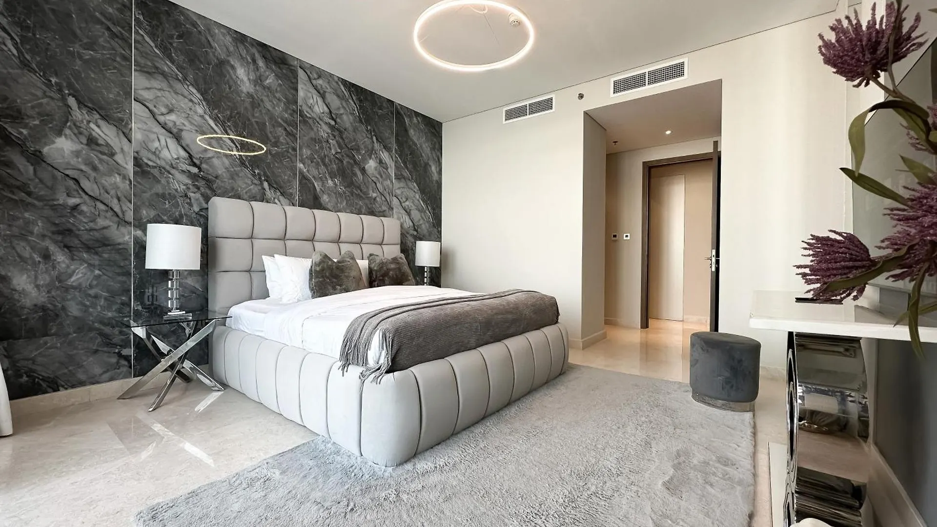 Trophy-Luxurious Living W Serene Sea Blends View Dubai Apartment