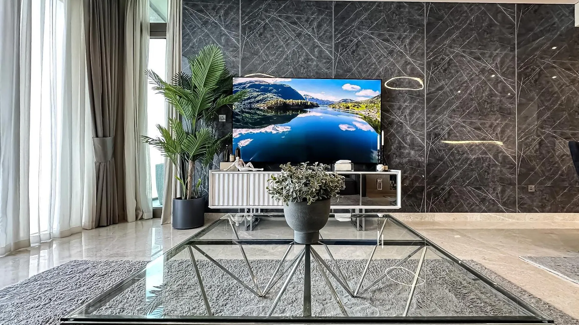 Trophy-Luxurious Living W Serene Sea Blends View Dubai Apartment
